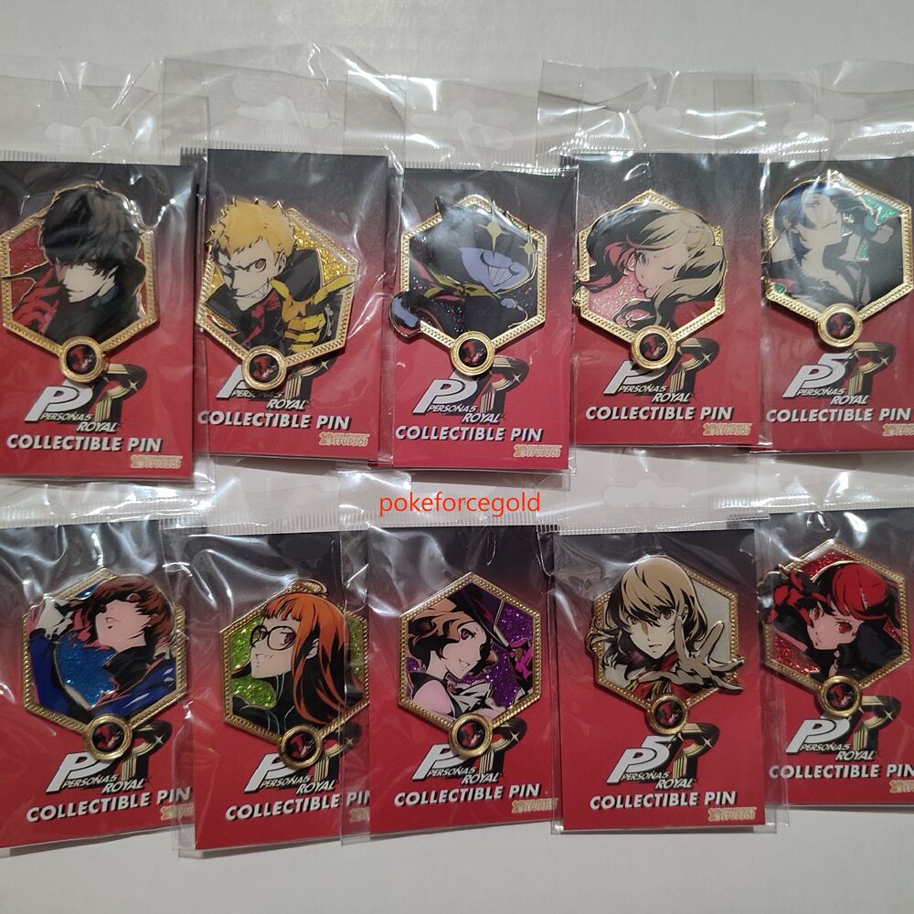 Persona 5 Royal Phantom Thieves Enamel Pins Full Set Official Collectible Badges